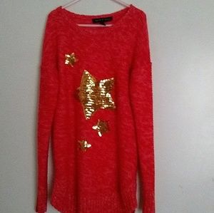 Sweater with a scarf